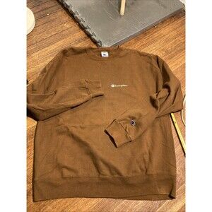 Champion Sweatshirt Mens XL Brown Pullover Fleece Heavyweight Reverse Weave